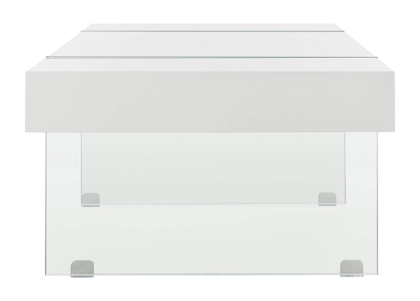 Safavieh Home Jacob White and Glass Leg Coffee Table