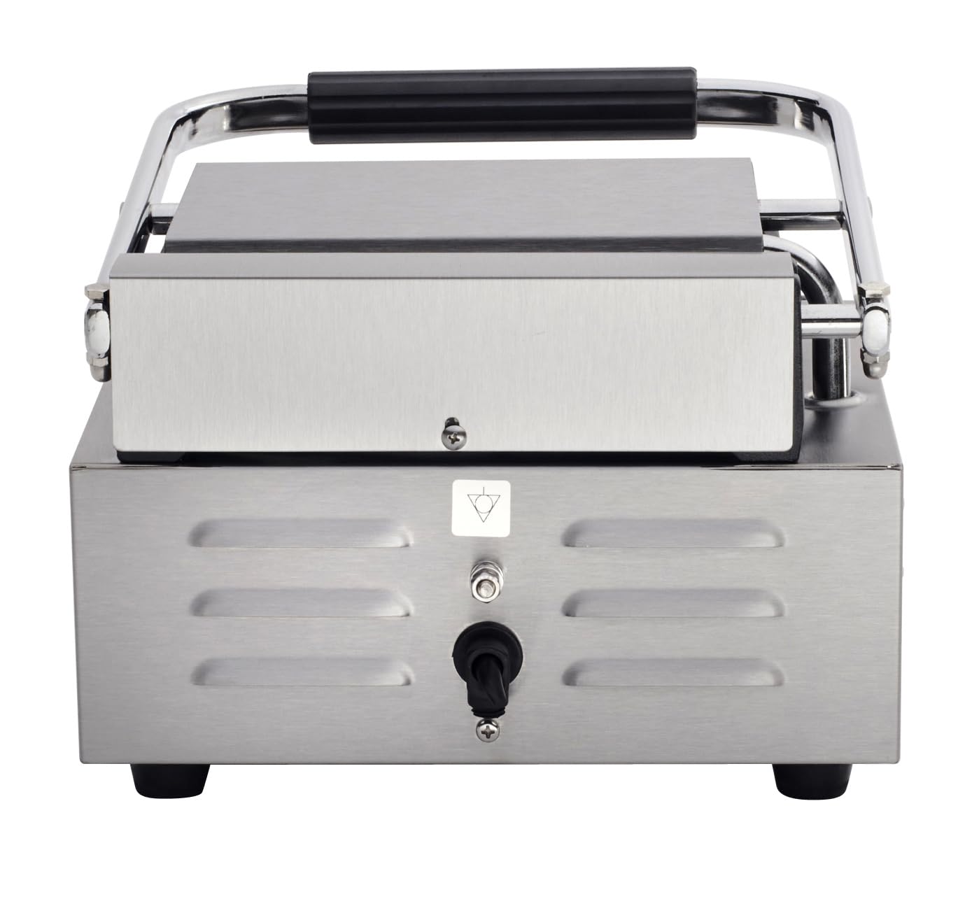 Kratos Commercial Electric Panini Sandwich Grill with Smooth Plates, 9" x 9" Cooking Surface, Commercial Countertop Panini Press, 120V, 1750W (29Y-018)