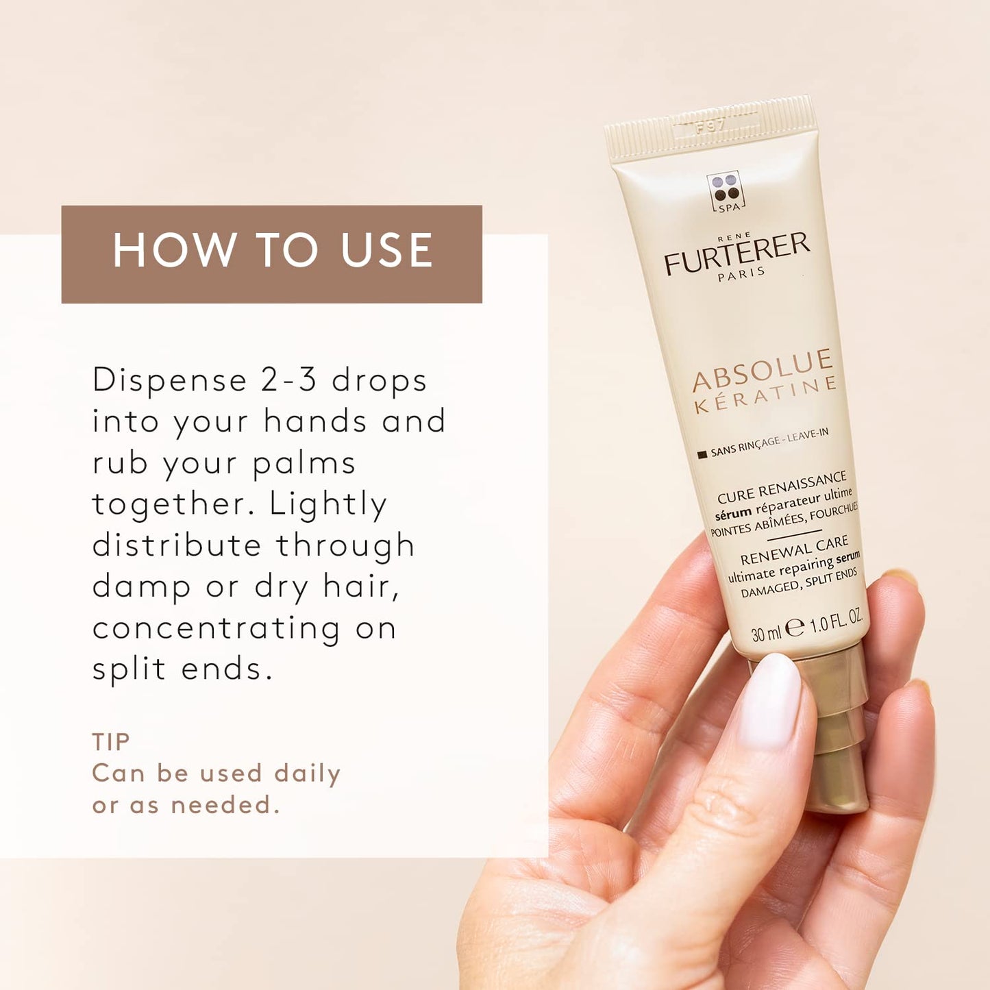 Rene Furterer ABSOLUE KERATINE Repairing Shampoo - For Damaged, Over-Processed Hair - Repair & Restore - Sulfate-Free - 6.7 fl.