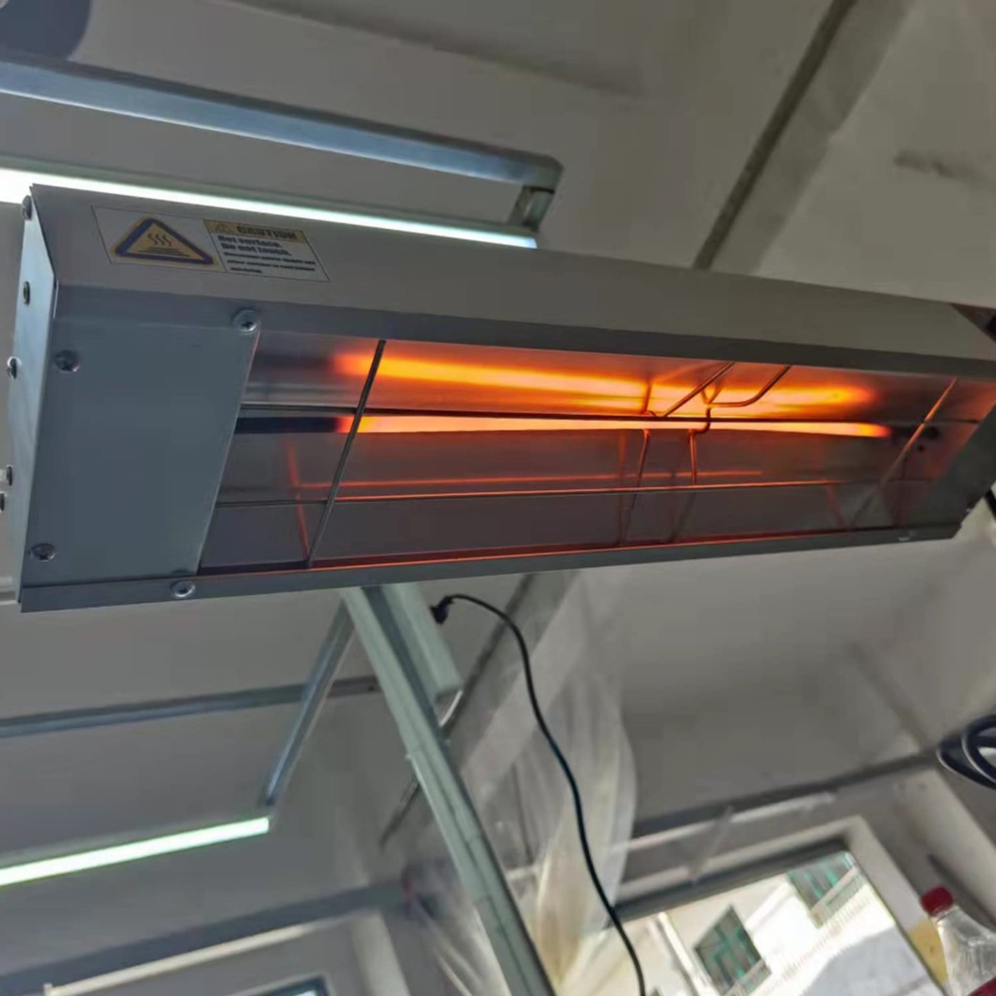KOUWO 36 Inch Food Heat Lamp Commercial Food Warmer Overhead Strip Warmer 850 Watts with Chain and Us Plug,110v (36")