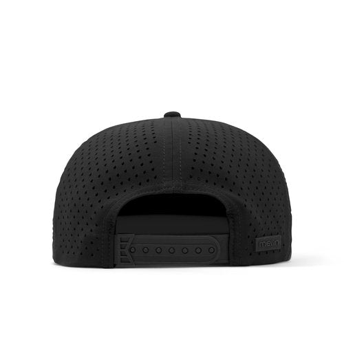 melin Coronado Anchored Hydro, Black, Men's Rope Hat, Water-Resistant Fitted Baseball Cap for Men & Women, Golf, Running, or Workout Hat, Medium-Large