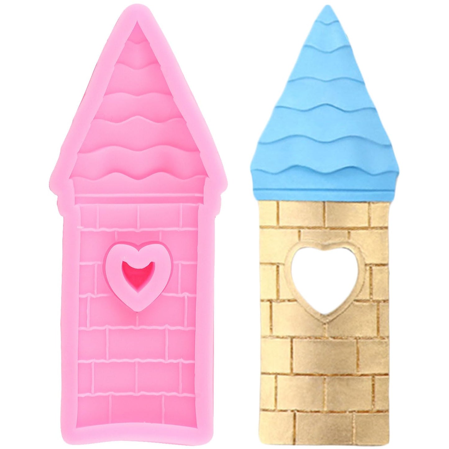 YIHUOMOLDS Castle Silicone Fondant Molds Cinderella Fairy Tales Mold For Cake Decorating Cupcake Topper Chocolate Candy Gum Paste Polymer Clay
