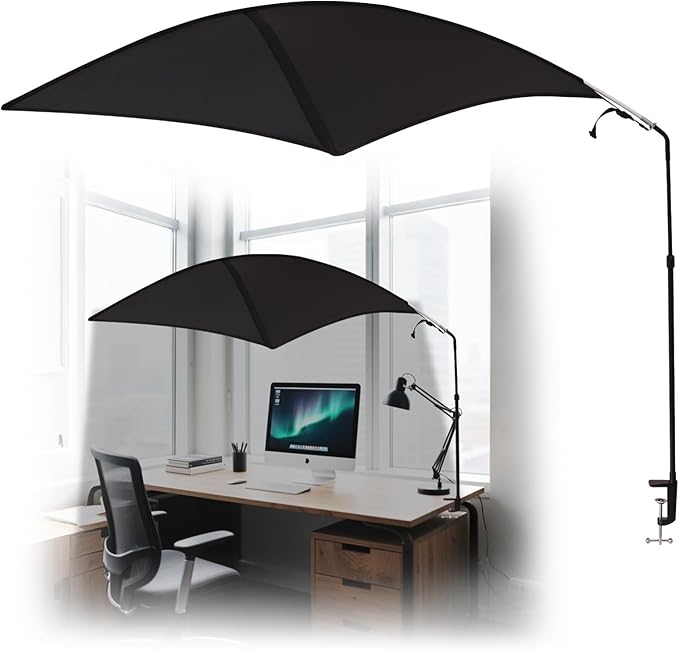 Adjustable Cubicle Shade and Desk Canopy, Essential Cubicle Cover & Light Shield for Partitions to Block Overhead Light an...