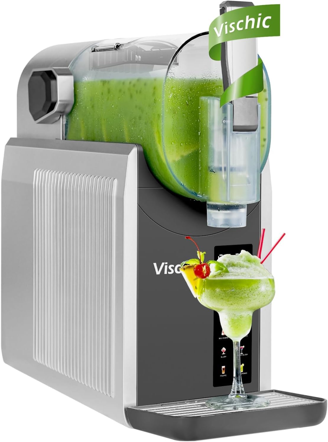 Slushy Machine for Home Use with 7 Preset Programs & Auto Cleaning Function, Frozen Drink Maker Easy to Make Slush Margarita Frappés Cocktail & More, 4H Fresh, 68oz for 7- People
