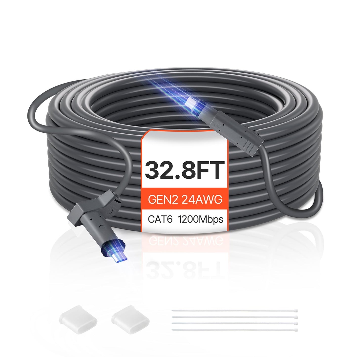 Vevor Starlink Gen 2 Cable, 32.8 Ft, 24 Awg Copper Core, Durable Extension Cable For Standard Generation 2, Compatible With Star
