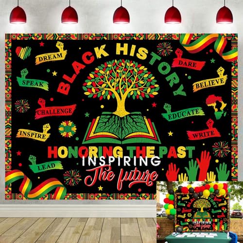 Black History Month Backdrop Honoring The Past Inspiring The Future Photography Background African American Black History ...