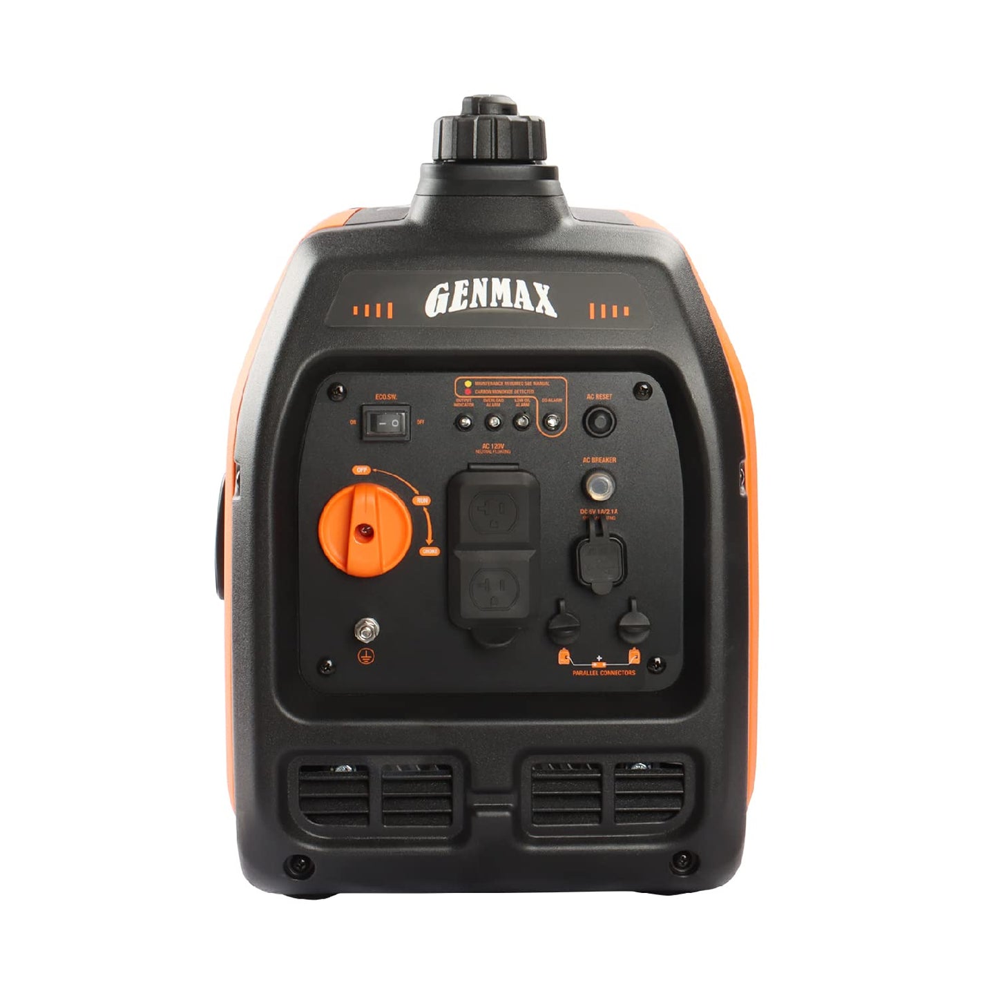 GENMAX Portable Generator，2200W Ultra-Quiet Gas Engine, EPA Compliant, Eco-Mode Feature, Ultra Lightweight for Backup Home Use & Camping (GM2200i)