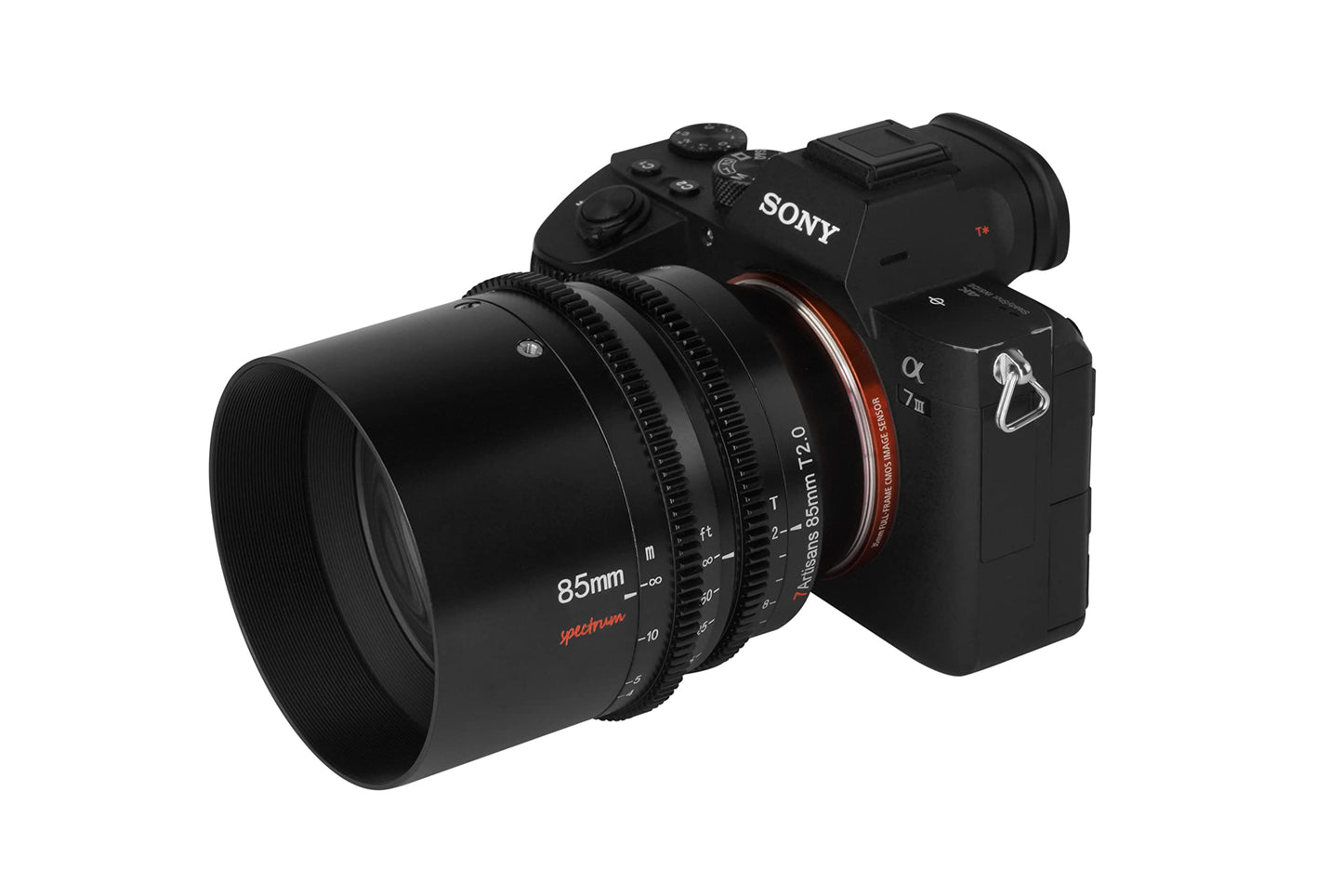 7artisans 85mm T2.0 Large Aperture Full Frame Cine Lens Compatible for Sony E-Mount, Manual Focus Low Distortion Cinema Lens Mirrorless Cameras for Sony A7 Series FX3 A7S3 A7M3 A7M4, Black