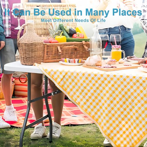 Bblife 6FT Folding Tables Heavy Duty White Foldable Table, Multi-Functional Fold up Table for Outdoor Camping Picnic Parti...
