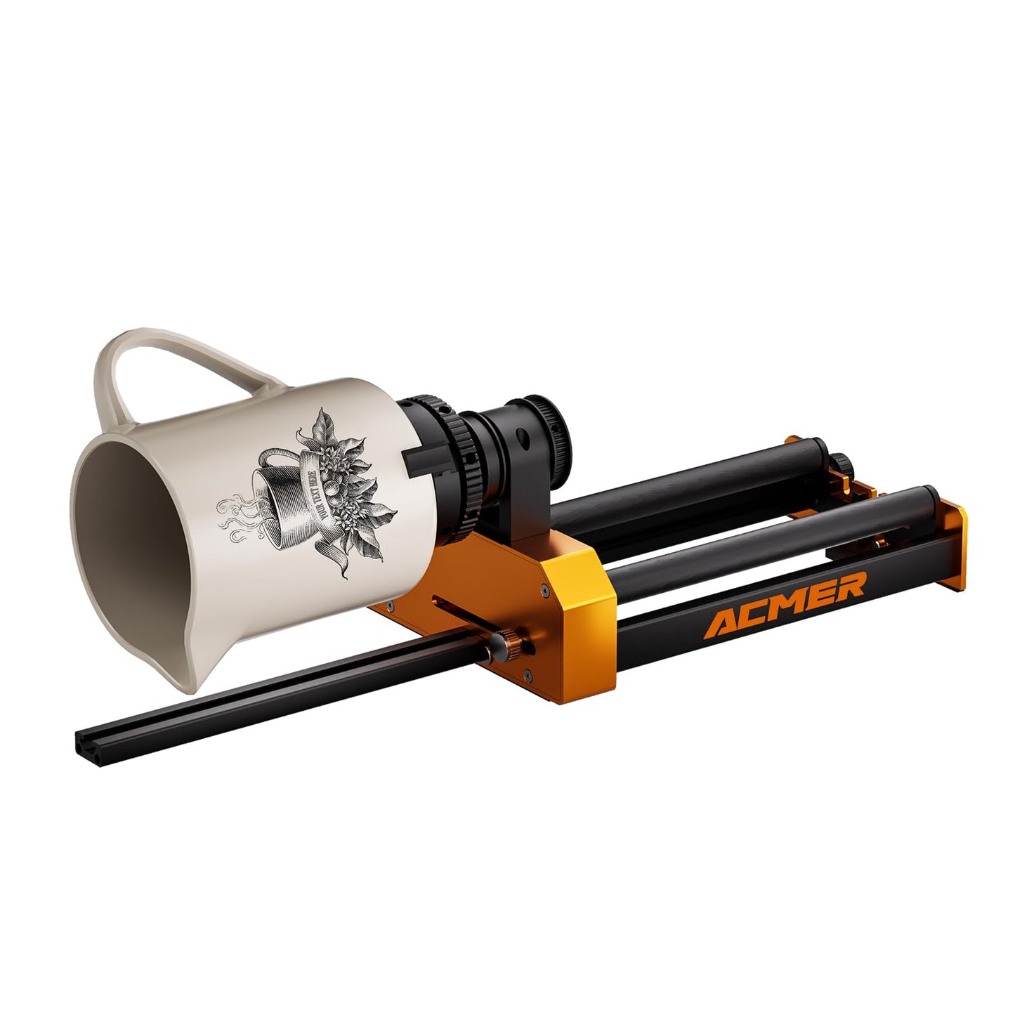 ACMER M4 Laser Rotary Roller, Laser Engraver Y-axis Rotary 360° Roller with 3-150mm Engraving Space for Engraving Cylindrical Objects, Ring, Suitable for ACMER P2, P1 and Most Laser Engraver