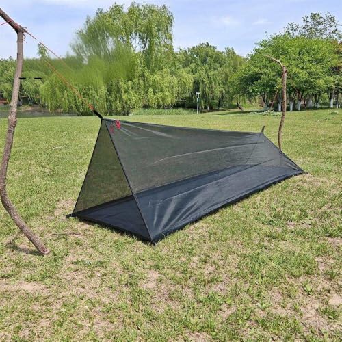 Ultralight 1-Person Bug Bivy Tent – No-See-Um Mesh Shelter with Waterproof Floor for Backpacking, Camping, Bushcraft, Surv...