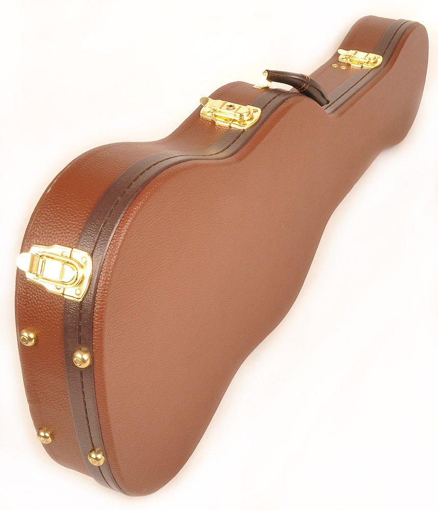 Douglas Egc-450 St Brown/Gold Guitar Case For Fender Stratocaster Telecaster Strat Tele Rickenbacker 610, 620, 660 Epiphone Coro
