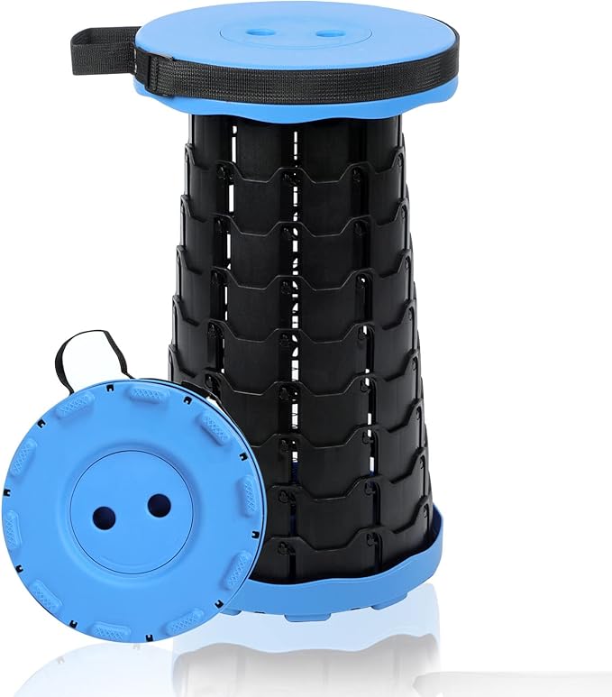 VOLIXOD Foldable Telescoping Stool Portable, Retractable Stool for Adults, Upgraded Collapsible Folding Seats with Load Ca...