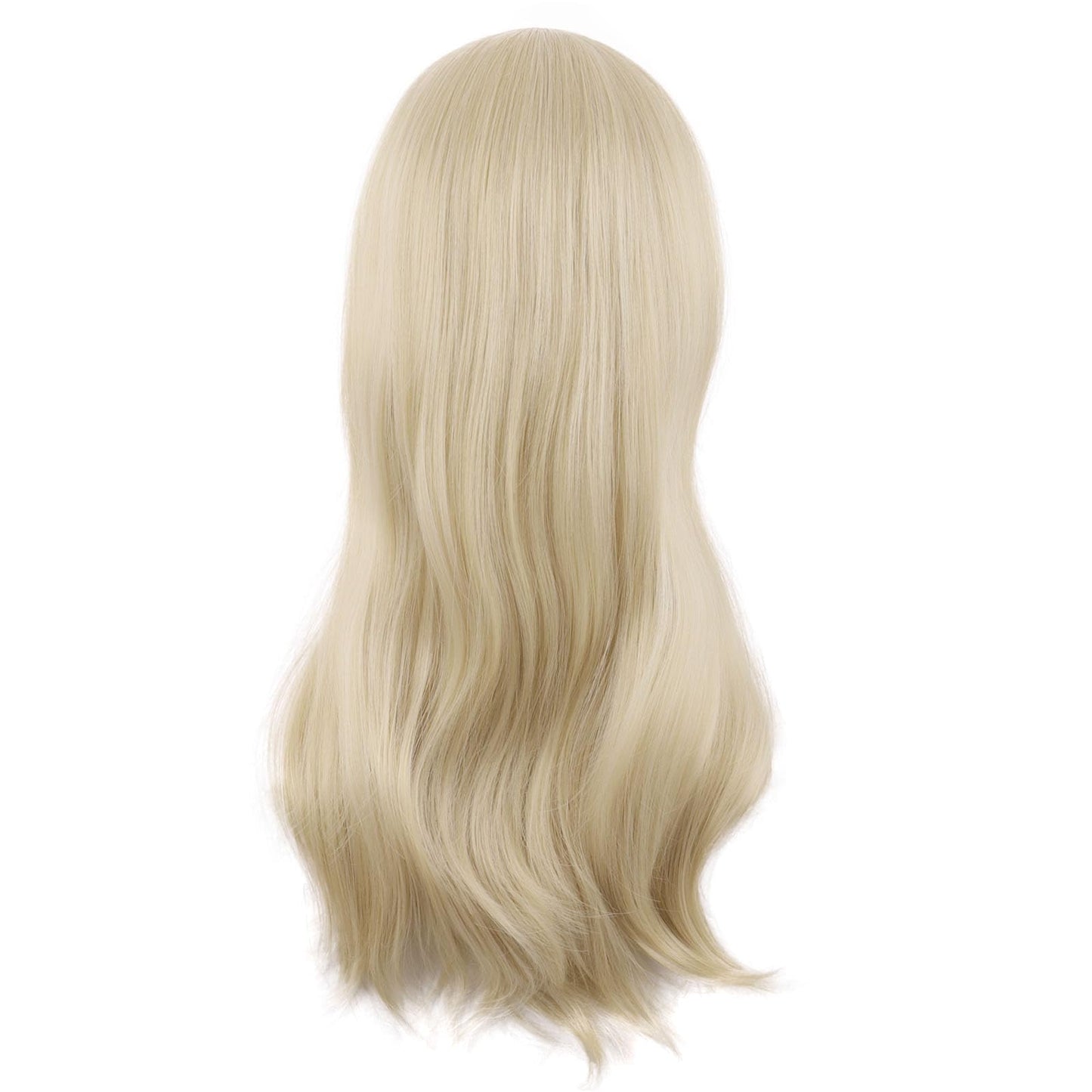 MapofBeauty 24 Inch/60 cm Side Bangs Stylish Long Great Wavy Curly Cosplay Party Wig (Blonde)
