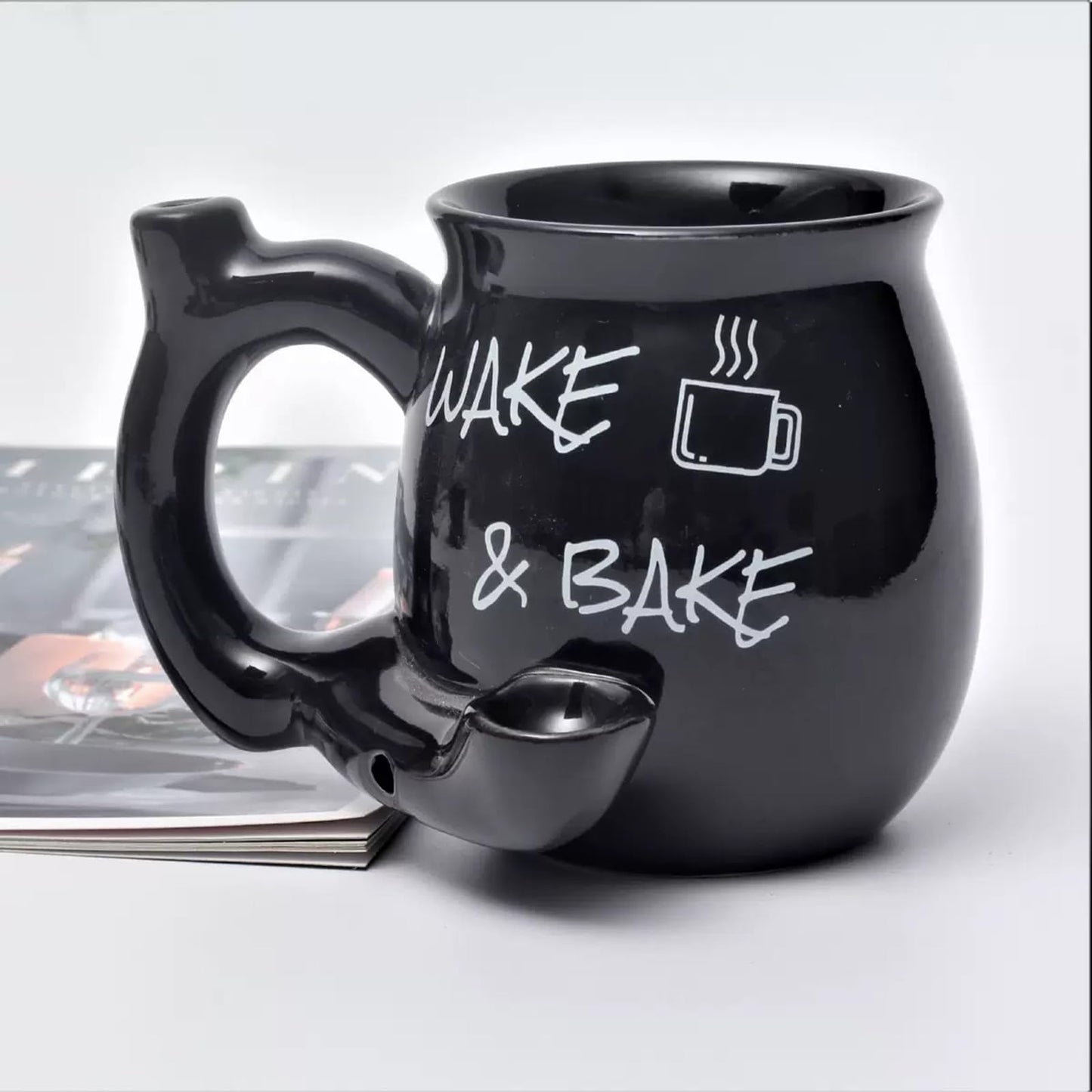 HUUJIDE Novelty Coffee Mug for Dad – Ceramic Cup, 12.5 oz, Black – Father’s Day, Birthday, Christmas Gift for Men, Husband(Father's gift - a mug)