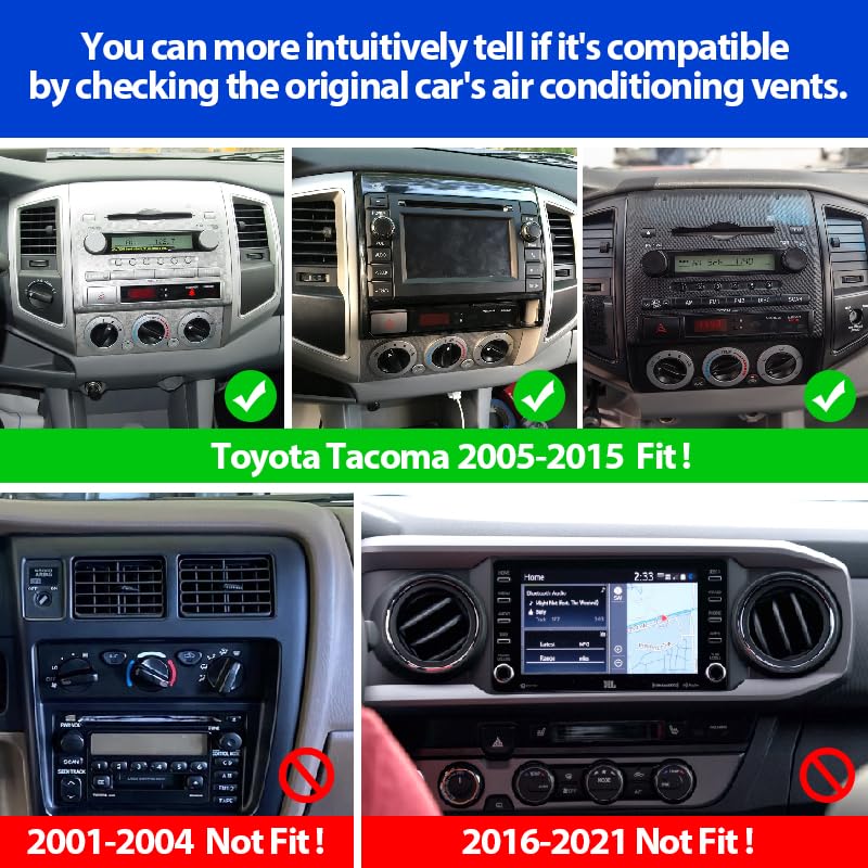 Car Stereo Radio for Toyota Tacoma 2005-2015 9 inch Touch Screen with Wireless Carplay/Android Auto / Android12 / FM RDS/G...