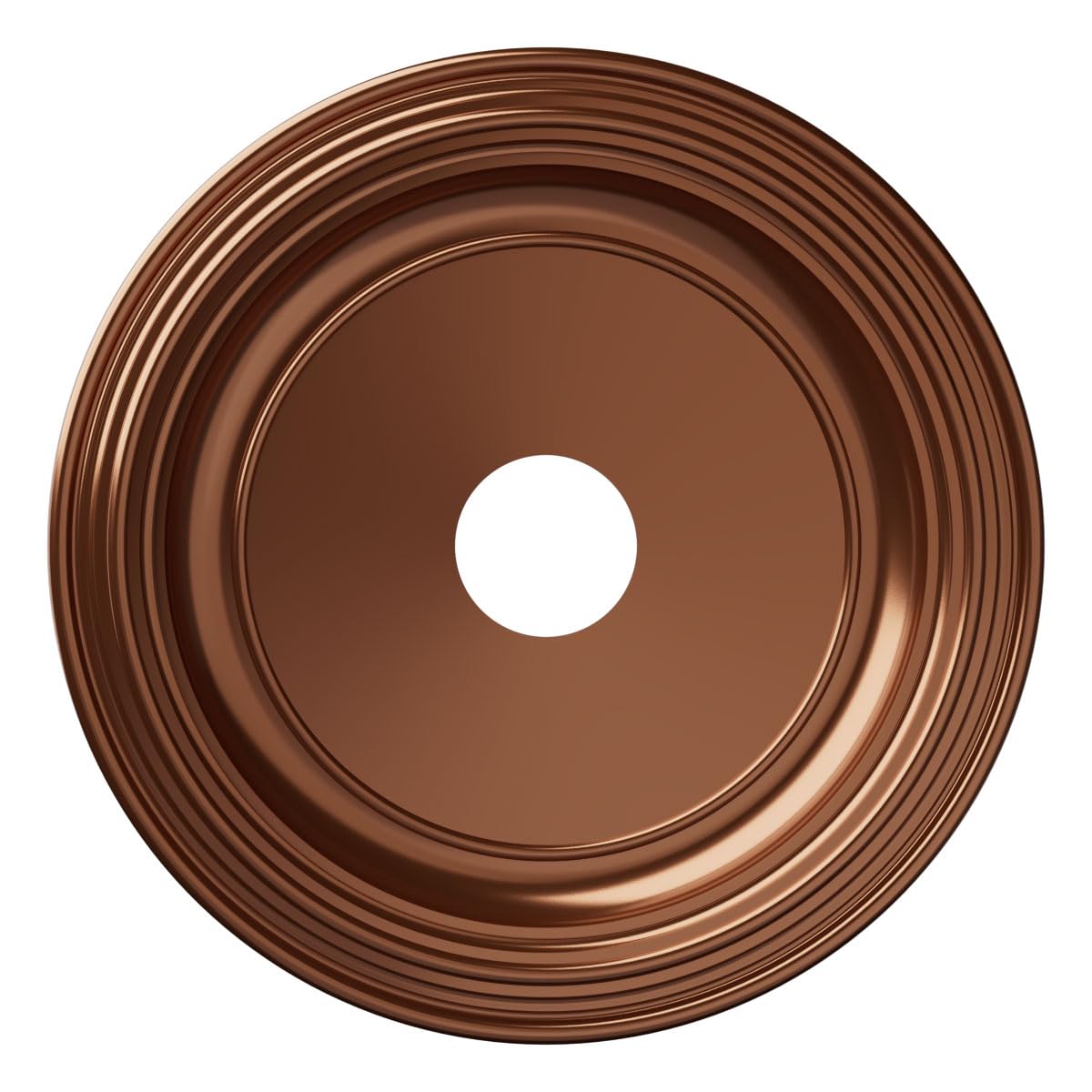 Ekena Millwork 19Od X 3 1/2Id X 1 1/2P Traditional Thermoformed Pvc Ceiling Medallion (Fits Canopies Up To 11 1/2), Bright Coat