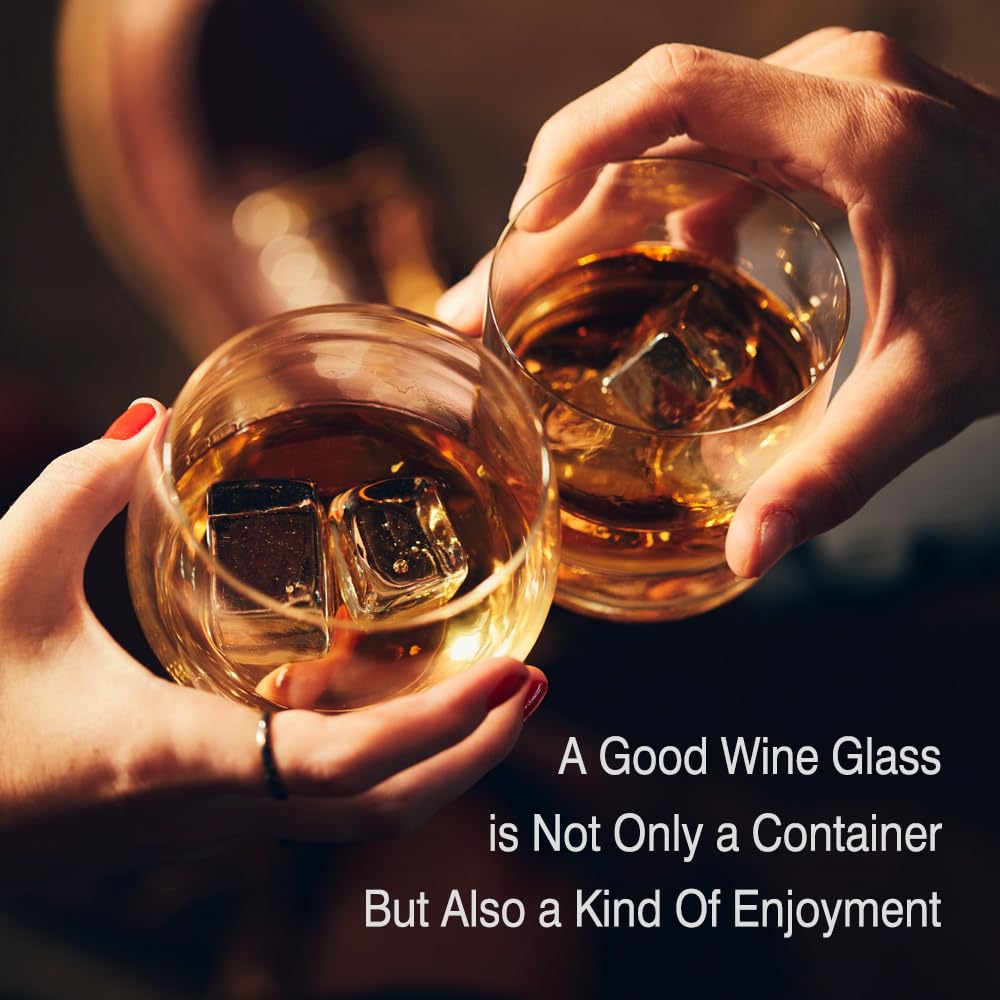 Perfectinsoy 40 Years Happy Anniversary Whiskey Glass and Stemless Wine Glass Gift Set, 40th Anniversary Wedding Gift For Mom, Dad, Soulmate, Couple, 40 Years Gifts, Happy 40th Anniversary