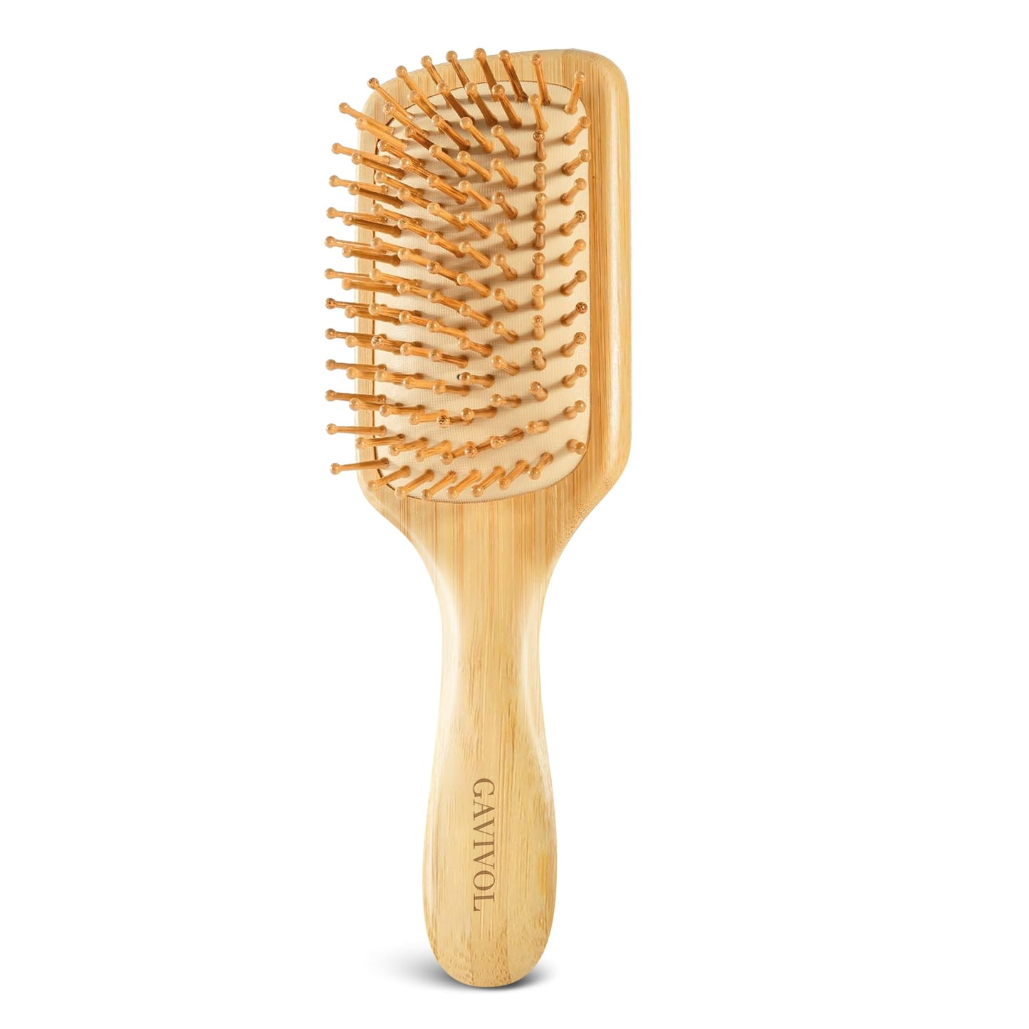 GAVIVOL Bamboo Hair Brush for Hair Growth, Natural Bamboo Bristles Detangling Wooden Hair Brush for Scalp Massage, for Women, Me