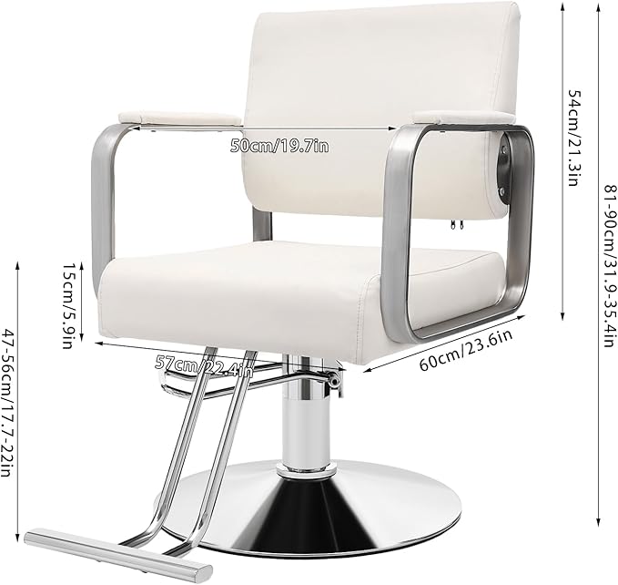 Barber Chair Salon Chair for Hair Stylist Hair Chair for Barbershop Home Height Adjustable & 360° Swivel Styling Salon Chairs Spa Beauty Salon Equipment,Max Load Weight 440Lbs