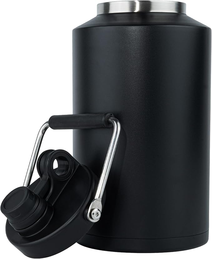 Kerilyn Insulated Gallon Jug with Handle, One Gallon, 128oz Stainless Steel, Large Double Vacuum Water Bottle for Hot & Co...