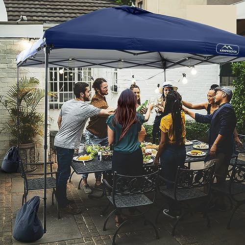 KAMPKEEPER Replacement Top Pop Up Canopy Tent Cover Roof with Air Vent and Adjustable Elastic Strap, Polyester UV Waterpro...