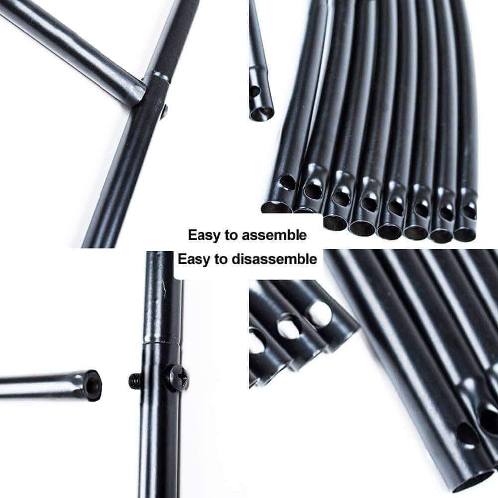 Metal Wedding Garden Arch Background Frame for Indoor and Outdoor Party Decorations (Black W1.4M*H2.3meters)