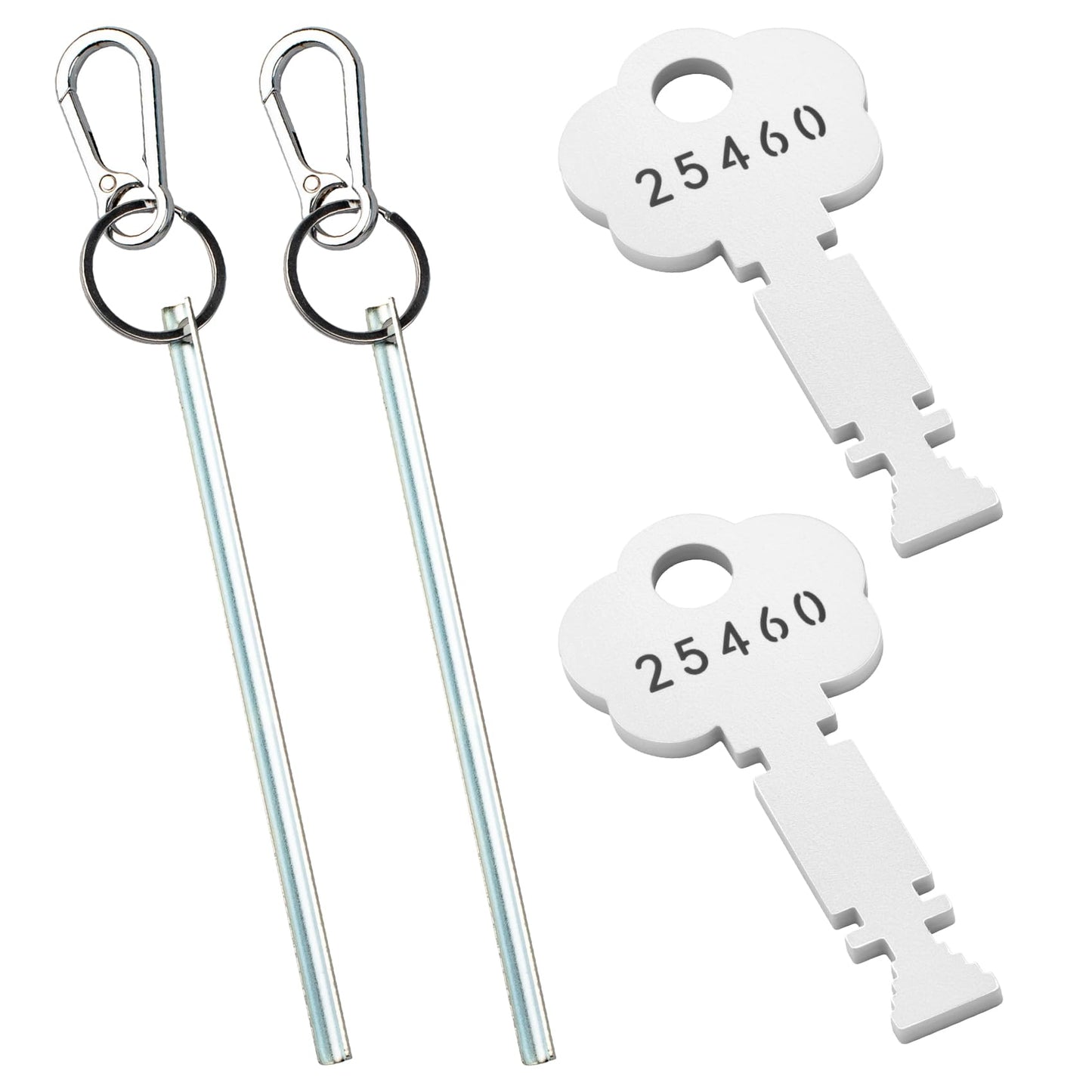 Half-Moon Elevator Door Key + 25460 Fire Alarm Key Set, Rapid Rescue & Maintenance Tool Kit, Fire Rescue & Emergency Door Breaching Keys, Firefighter-Specific Tools, Silver, Portable & Durable, 2-Pack