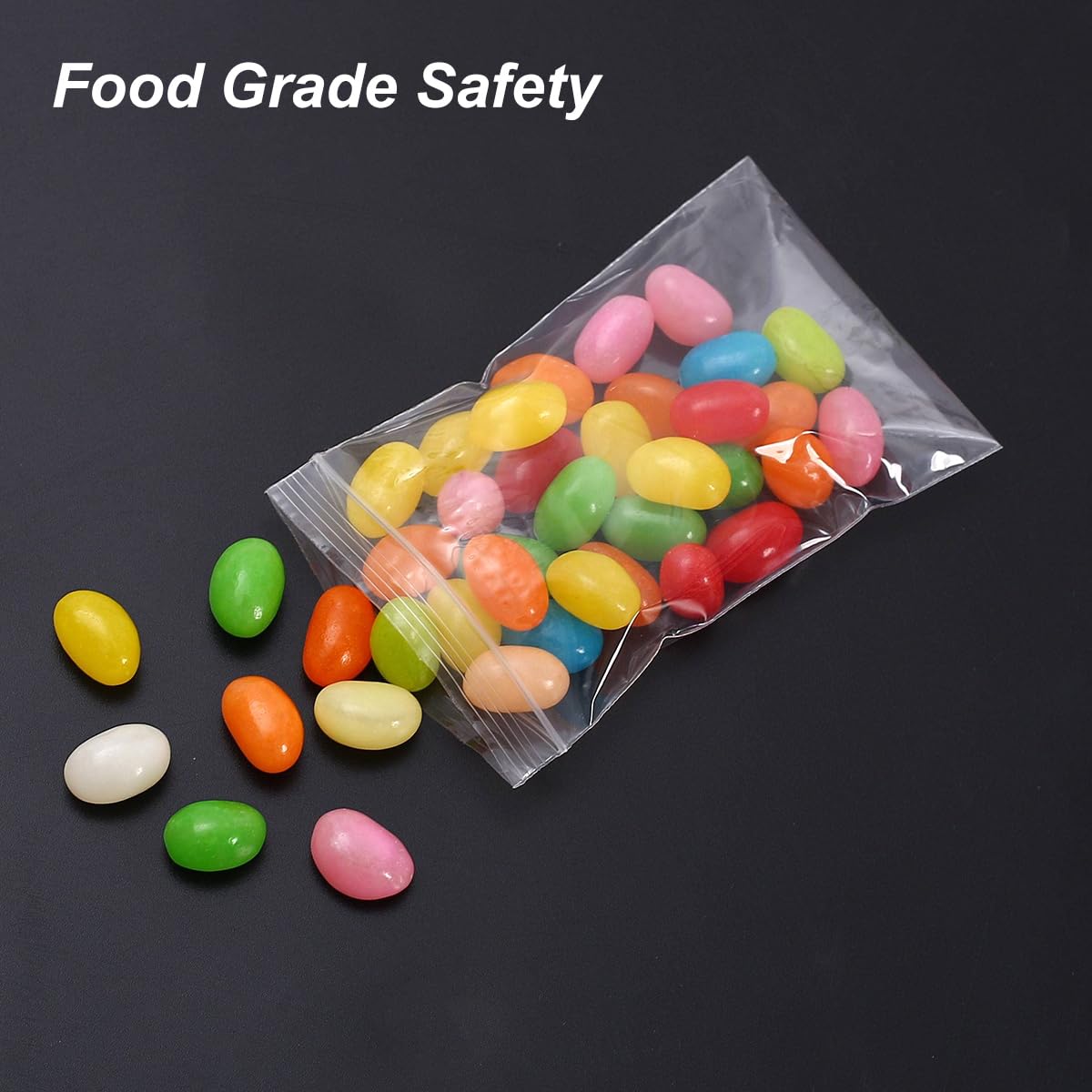300 PCS Small Plastic Bags, 2.2 x 3 Inch Small Bags, Transparent Jewelry Bag Reclosable, Clear Mini Baggies, Resealable Poly Bag for Pill, Beads, Screws, Packaging