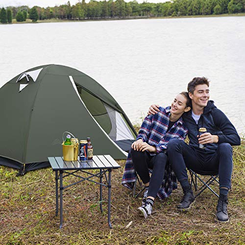 BISINNA 2 Person Camping Tent Lightweight Backpacking Tent Waterproof Windproof Two Doors Easy Setup Free Standing Double ...