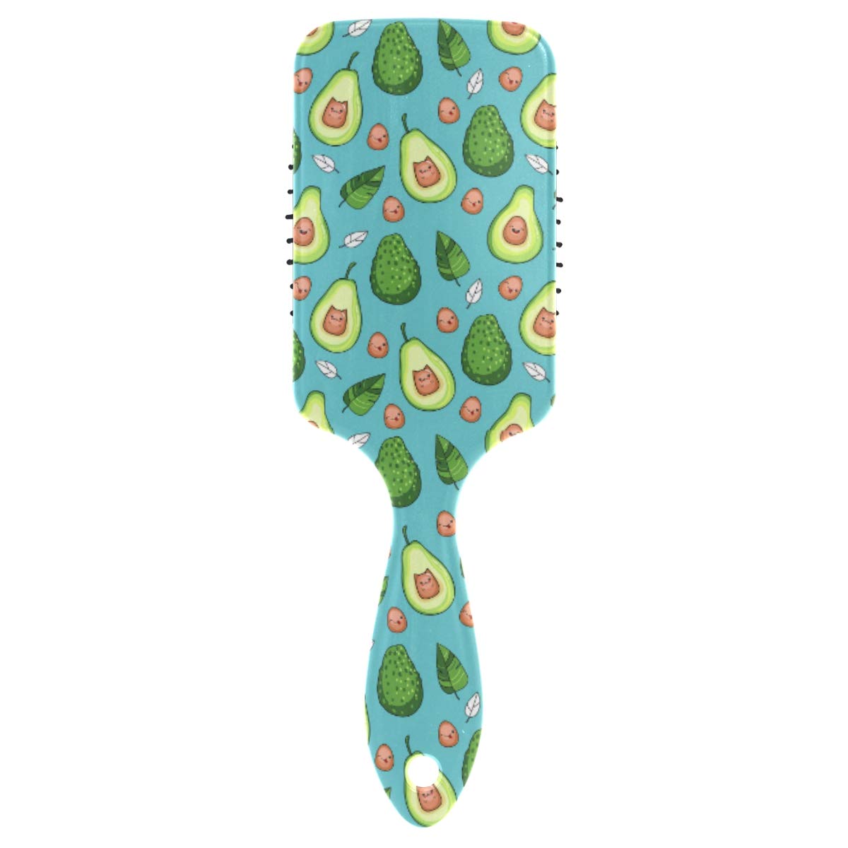 Kawaii Avocado Green Hair Brush for Wet & Dry Hair Grip Soft Bristles for Anti Static & Frizz Air Cushion Comb for Women Girls