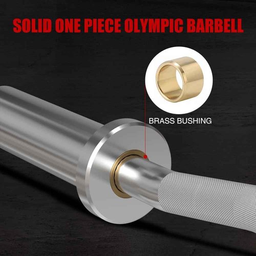 Olympic Barbell EZ Curl Bar, 47INCH/4FT Strength Training Curling Bar with Knurled Grip Chrome Barbell Bar for Weightlifting, Copper Sleeve Barbell for 2-inch Weight Plates, 500 LBS Capacity