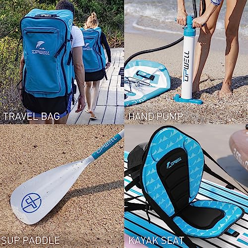 UPWELL 11’6”/11'2”/11'/10'8”/10'6”/10'2” Inflatable Stand Up Paddle Board with sup Accessories Including Backpack, Repairi...