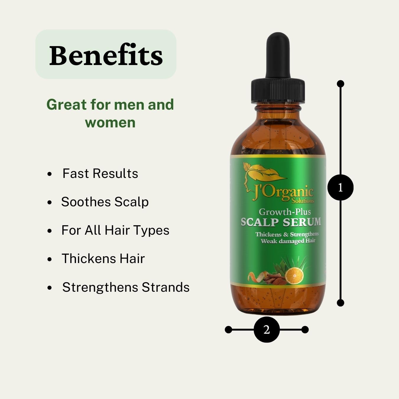 J'Organic Solutions Growth-Plus Scalp Nourishing Oil (2 oz) (2 Oz)