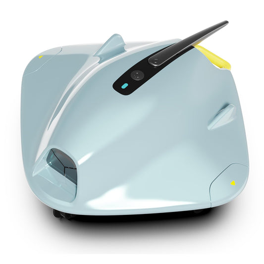 LVKE Cordless Robotic Pool Cleaner, Automatic Pool Vacuum with Upgraded Obstacle Crossing, 120 Mins, Double Filters, Dirt Lock Technology, LED Indicator, Ideal for Above Ground Flat Pools, Green