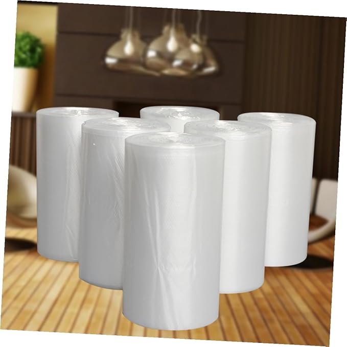 2 Rolls Transparent Heavy-duty Trash Bags Disposable Thickened Garbage Liners Strong Rubbish Bags for Kitchen Household Waste