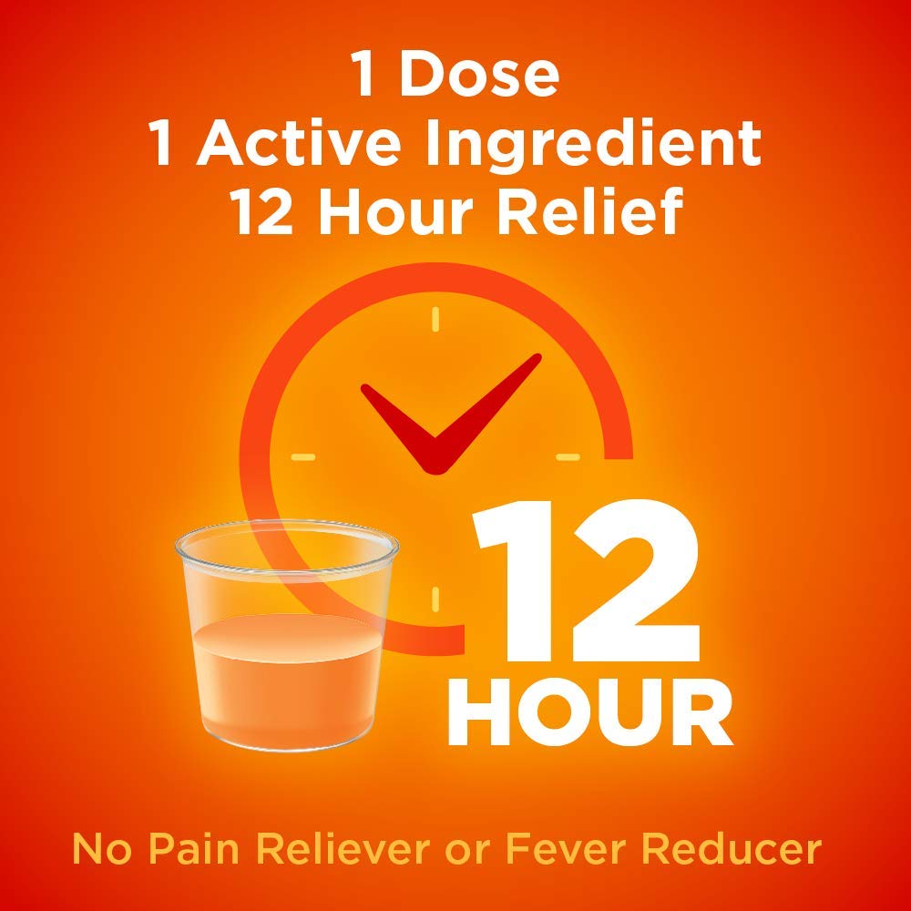 Amazon Basic Care 12 Hour Cough DM Syrup, Extended-Release Dextromethorphan, Orange Flavor Liquid Medicine, 5 fl oz (Pack of 2)