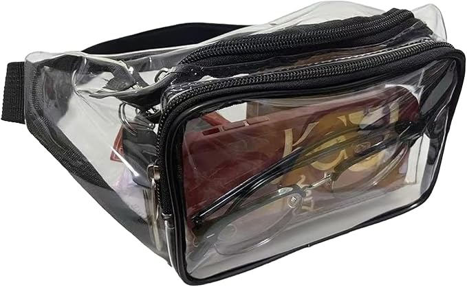 Cytongyo Clear Fanny Pack Stadium Approved, Clear Bag for Stadium Events Crossbody Belt Bag for Women Men Transparent Wais...