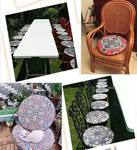 Sigmat Memory Foam Seat Cushion Anti-Slip Soft Round Stool Cushion Chair Pad 16 Inch Floral