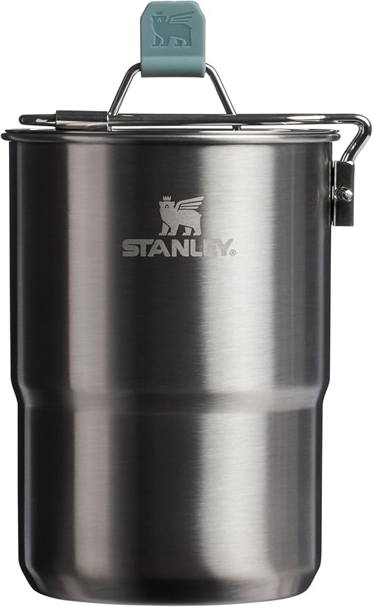 Stanley Wildfare Go 4-Piece Stainless Steel Two Cup Cook Set | 32 oz Pot and Lid with Fold & Lock Handle | 2 Stacking Cups...