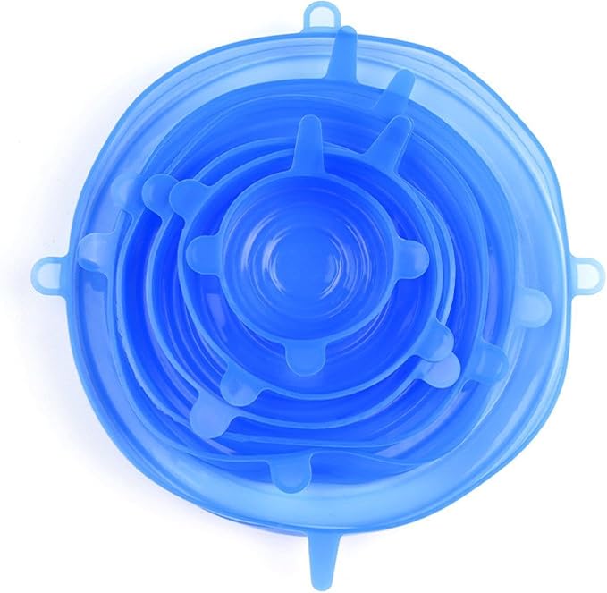 Six-piece silicone fresh-keeping lid, stretch bowl lid, dust-proof silicone fresh-keeping lid