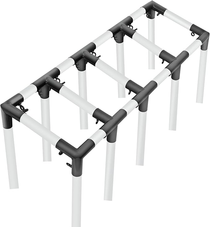 Aoneky 1 3/8'' Slant Roof Corner Canopy Fitting Couplers Kit - Frame Carport Connectors for 4 6 8 10 Leg (10 Leg Kits)