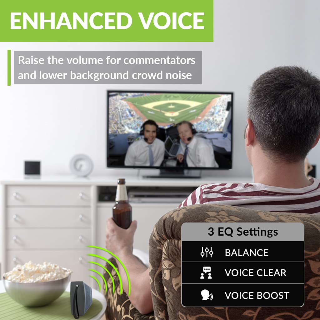 Avantree Wireless Portable TV Speaker & FM Radio 2-in-1, with Low Latency Bluetooth TV Transmitter, Ideal for Seniors, Hard of Hearing - Audikast 4860