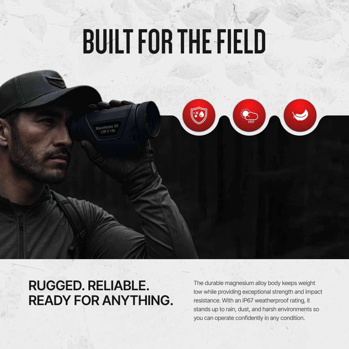 ATN BlazeHunter XD 1280x1024 Thermal Monocular w/SharpIR AI, 1000m Laser Rangefinder, 1920x1080 OLED, Wi-Fi, 32GB, IP67