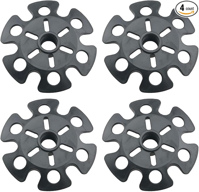 WELWIK 4PCS Black Cane Replacement Tip Replacement Carbon Fibre Trekking Poles Hiking Pole Boot Toe Cushion Replacement Sk...