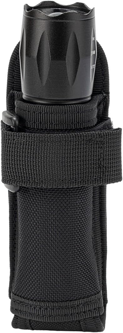 TACNEX Open Top Flashlight Holder Nylon Pouch Duty Belt MOLLE Torch Holster Tactical Light Carry Case Tool Carrier Gear Sh...