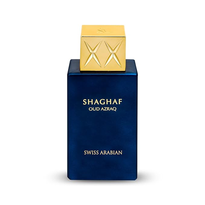Swiss Arabian Shaghaf Oud Azraq, Limited Edition - Luxury Products From Dubai - Long Lasting and Addictive EDP Spray Fragrance - Seductive, Signature Aroma - Luxurious Scent of Arabia - 2.5 oz
