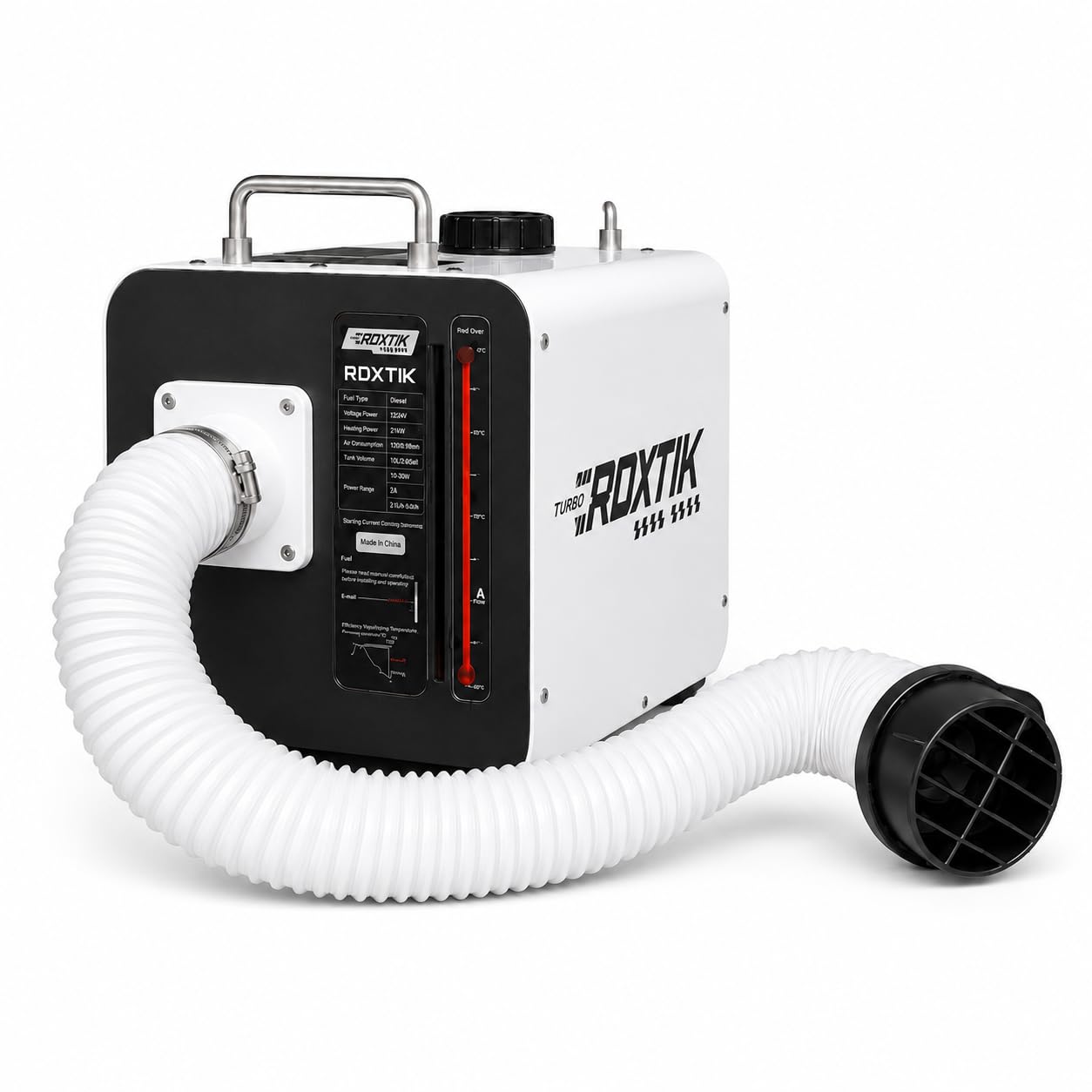 RDXTIK 9L Diesel Heater with Magnetic Duct, 8KW 12V/24V/110V/240V All in One Diesel Heater with LCD Switch, Remote Control, Muffler for Truck, RV, Home, Car, Campers, Boat, White