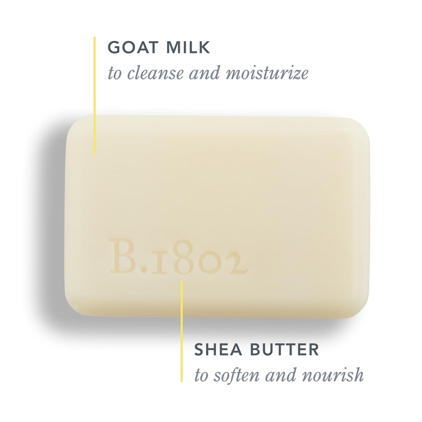 Beekman 1802 Goat Milk Body Soap Bar, Sunshine Lemon - Scented - 3.5 oz - Nourishes, Moisturizes & Hydrates - 100% Vegetable Soa