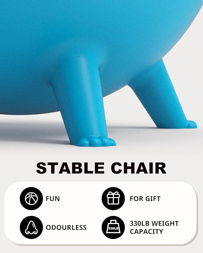 Trideer Flexible Seating for Classroom Elementary, Yoga Ball Chairs for Kids, Wobble Chair of School Supplies for Sensory Kids, Student Desk Chairs for Homeschool (Blue, 45cm)
